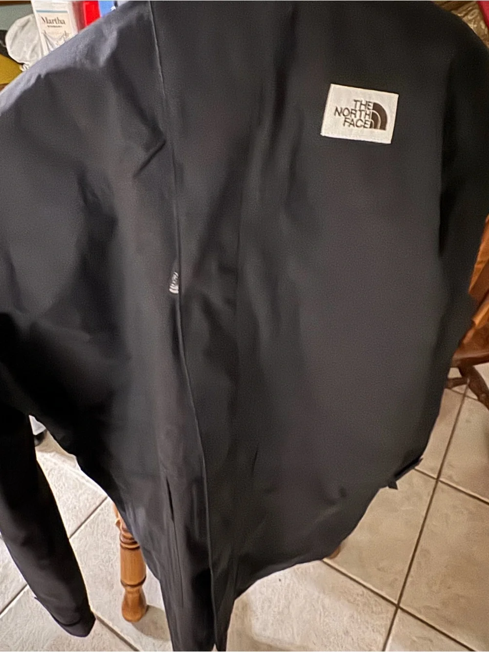 The North Face Black Hooded Raincoat Jacket Boys XL 18-20